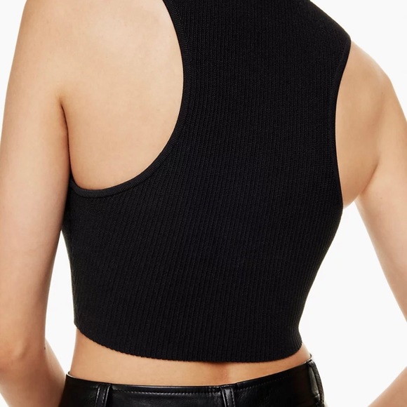 Aritzia Babaton Sculpt Knit Racer Cropped Tank. - Picture 2 of 8